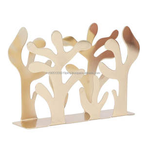 ที่ใส่ผ้าเช็ดปากทำด้วยมือทำจากอลูมิเนียมวัสดุโลหะที่วางบนโต๊ะสำหรับตกแต่ง - Product Image 1