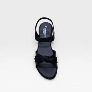 Sandales à talon compensé élégantes et confortables pour femmes, design nœud tendance, à enfiler, coussinets souples, antidérapantes, légères, pour usage quotidien, élégantes - Product Image 2