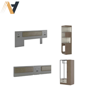 Luxury Comfort Inn Hotel Room Furniture Juegos de camas gemelas de metal de madera OEM ODM Directo de fábrica Vietnam Diseños de dormitorio de la mejor calidad - Product Image 3