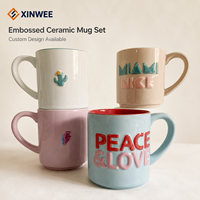 Mug à café en céramique avec logo personnalisé, intérieur coloré, poignée, boîte cadeau, marque privée, mug en céramique OEM ODM, fournisseur en gros pour la vente au détail