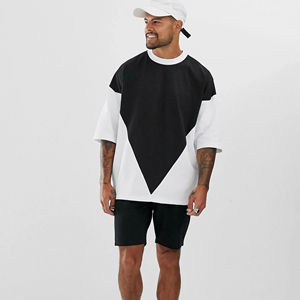 T-shirt personnalisé pour homme, surdimensionné, 100% coton jersey, non tissé, écologique, grande taille, coupe ample, avec logo personnalisé - Product Image 3