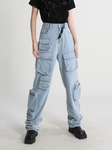 Servicio OEM, Personalizable, en Grandes Cantidades, Jeans Casuales para Mujer, Resistentes al Agua y al Viento, Último Diseño, Colores Modernos - Product Image 4