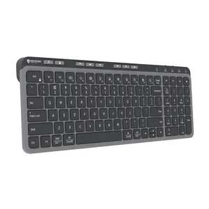 Teclado con estructura de tijera de fábrica, periférico con estructura X de larga duración, 2,4G + BT, 5,0 modos duales