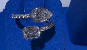 แหวนหมั้นเพชรทรงเปียร์คัทและทรงรัศมีแบบวงเปิดคลาสสิก ทองคำแท้ 14K ปรับขนาดได้ ของขวัญสำหรับเธอ - Product Image 3