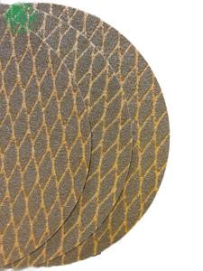 Disque de ponçage abrasif sans poussière en zircone de haute qualité, personnalisable ODM, JB-5R, maille or/bleue, 150 mm, pour ponçage de finition du bois - Product Image 1