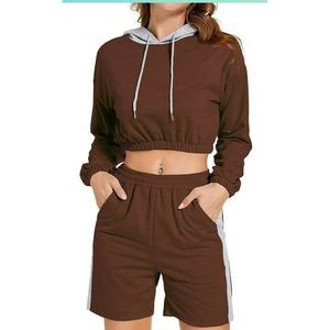 Ensembles 2 pièces décontractés pour femmes : T-shirts et shorts de sport, ensembles de vêtements pour femmes, ensembles deux pièces 100 % coton, coupe oversize - Product Image 1