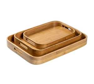 Eco-Friendly Modern Bamboo <b>Small</b> <b>Tray</b> Bulk Movable Rectangle Decorative for Events Hotels & Home Supply. - Product Image 6