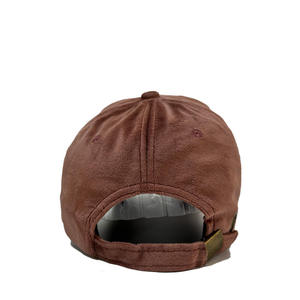 Proventure Industry Velvet 6-Panel <b>Plain</b> <b>Baseball</b> <b>Cap</b>-PU Material Adjustable Metal Buckle Closure Vintage Unisex Summer <b>Cap</b> - Product Image 5