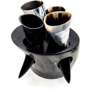 Handmade Drinking Horn Buffalo Ox Horn <b>Glasses</b> <b>Beer</b> & Wine Cup Eco Friendly Food Grade Custom Size - Product Image 1