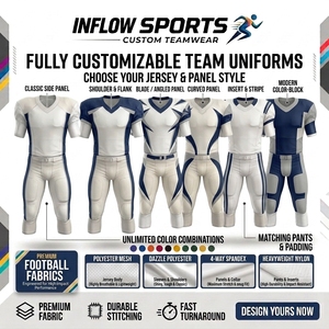 Conjunto de Uniforme de Fútbol Americano Personalizado para Hombre, Cuello en V, Transpirable, Pantalones Cortos, Uniforme de Fútbol Americano - Product Image 4