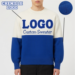 Soft 100% Cotton Fleece Breathable Blue White Chenille Embroidery Sorority Sweater Women Cardigan <b>Custom</b> V-neck College Greek - Product Image 4