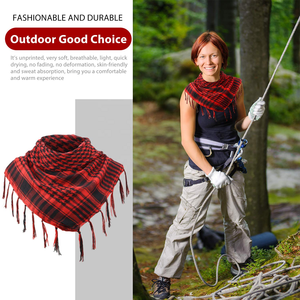 Shemagh Keffiyeh ผ้าพันคอคอผ้าพันคอผ้าฝ้ายสําหรับผู้หญิงกลางแจ้ง Camping อุปกรณ์เสริมผ้าพันคอผ้าฝ้าย