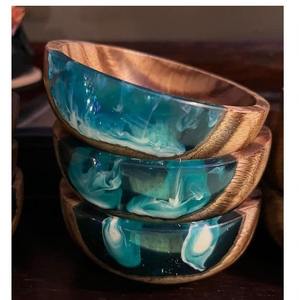 Tazón de Madera Hecho a Mano de Primera Calidad, Tazón para Servir Ensaladas de Madera Natural, Vajilla Ecológica para Cocina y Comedor, Venta al por Mayor - Product Image 3