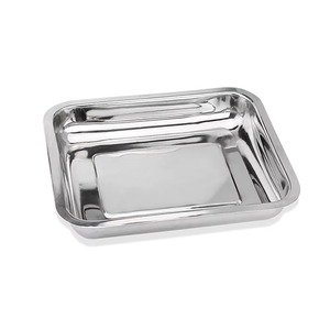 2 plateaux chirurgicaux médicaux manuels en acier inoxydable 201 certifiés CE, organisateur de plateau pour instruments dentaires - Product Image 6