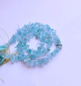 ลูกปัดโทแพซย้อมสีธรรมชาติแบบไม่เจียระไน รูปทรงก้อนหยาบ ลูกปัดพลอยโทแพซแบบเรียบ ขนาด 17 นิ้ว สำหรับทำเครื่องประดับ - Product Image 1