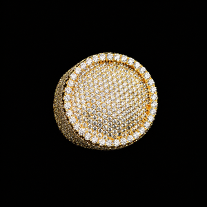 High Quality 10K Solid Gold Micro Pave Setting Round Ball Shape Face Moissanite Diamond Full <b>Iced</b> Hip Hop Unisex Wedding Jewelry - Product Image 4