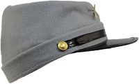 El producto es un sombrero Kepi de lana para hombre de la marca Jacobson Hat Company, modelo Civil W, en color gris.