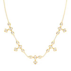 สร้อยคอประดับเพชรรูปโคลเวอร์ลายหรูหรา - Product Image 1