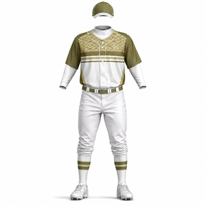 Maillot de baseball rayé rouge et noir à manches longues, uniforme respirant avec col boutonné et pantalon assorti - Product Image 5