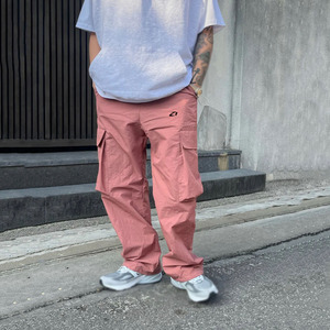Men Mint Green Wide Leg Lightweight Cargo Pants Relaxed Fit Minimal Streetwear <b>Trousers</b> Loose Fit Design Wholesale Vendor - Product Image 3