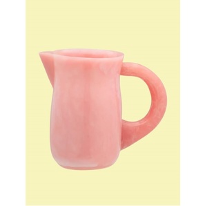 High on Demand Traditional Ceramic Water Resin Jug With Handle Pink Minimalist Design For Beverage Serving - Product Image 2