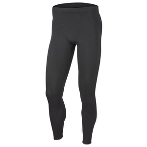 Leggings de Compresión Largos para Hombre, Negros, Cintura Elástica, Spandex, Poliéster, Diseño Sólido, Secado Rápido, 220g - Product Image 1