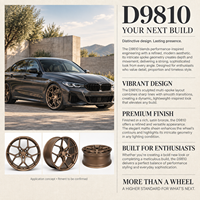 JTO D9810 Jantes forgées à 5 branches en Y, design mat bronze, 18-22 pouces, 5x112 5x120 5x114.3 pour BMW Audi Mercedes-Benz