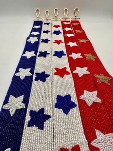 Beaded Purse <b>Strap</b> Handmade in India Adjustable College Texas Game Day Girls' Handbag <b>Replacement</b> <b>Straps</b> - Product Image 3