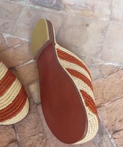 Handmade Raffia <b>Slippers</b> for Women – Natural and Comfortable Summer Shoes – Boho Chic Style - Product Image 1