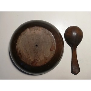 Assured Quality Handmade Wooden <b>Bowl</b> With Floral Design Traditional <b>Chinese</b> Style Serving <b>Bowl</b> And Spoon Set - Product Image 4