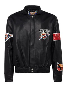 Oklahoma City <b>Thunder</b> Full Leather <b>Jacket</b> Black - Product Image 1