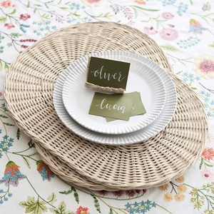 Eco-friendly rattan <b>table</b> <b>mat</b> for kids dinnerware oval placemat set tabletop decor placemats - Product Image 4