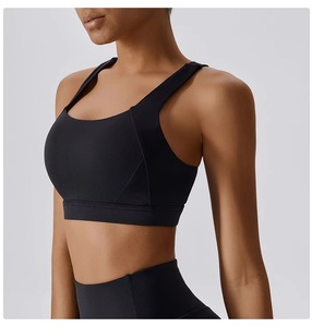 Sujetador Deportivo Halter Sin Tirantes Acolchado de Alta Calidad Personalizado al por Mayor y Sujetador Deportivo Moldeador Atlético Sin Costuras de Cintura Alta - Product Image 3