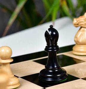 <b>Vintage</b> 1915-1925 Nimzovich Staunton <b>Chess</b> <b>Set</b> Ebony And Boxwood Pieces 3.75 King with King Side Stamping At Best Price - Product Image 2