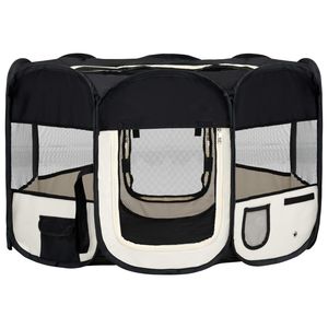 Box per cani pieghevole nero con borsa per il trasporto 49.2 \ "x49.2 \" x24 \ "categoria di prodotto - Product Image 2