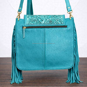Bolso de Hombro de Cuero Vacuno Repujado a Mano Vintage 2026, Diseño Minimalista de Lujo, Bolso Cruzado de Cuero Genuino con Flecos para Mujer - Product Image 5