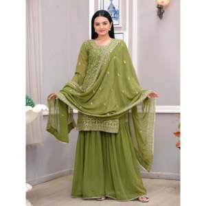 Ensemble de designer pour femmes, costume de Sharara brodé avec séquence brodée - Product Image 3