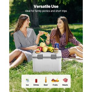 Frigo Portatile Rigido da 21 QT con Maniglie e Cinghie Resistenti, Materiale LLDPE, Frigo Portatile Isolato da 15L - Product Image 4