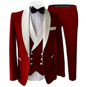 Breathable Design High Quality Wool/Polyester Wrinkle-Resistant Men's Business <b>Suits</b> Double Breasted Tuxedo Set <b>Button</b> Blazer - Product Image 6