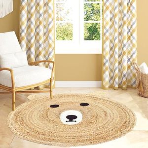 Alfombras Ecológicas de Yute y Algodón Tejidas a Mano, Antideslizantes, Alfombra Personalizada para Sala de Estar, Camping y Oración, Lavable a Mano - Product Image 3