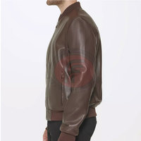 Veste d'hiver pour homme en cuir véritable de qualité supérieure, fermeture éclair sur le devant, coupe-vent, respirante, écologique, service OEM, personnalisable, douce