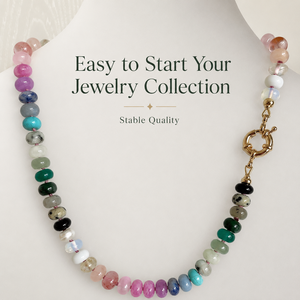 Collier de perles en pierres précieuses colorées, fabrication rapide, faible MOQ, pour boutiques de bijoux - Product Image 4