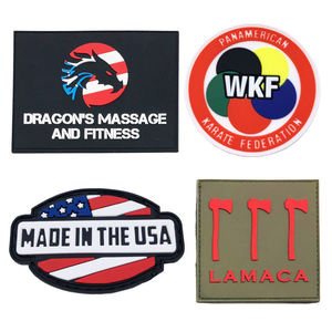Étiquette en PVC personnalisée OEM ODM pour équipements et sacs de plein air, patch en PVC à coudre avec motif en caoutchouc en relief, fabriqué au Pakistan - Product Image 3