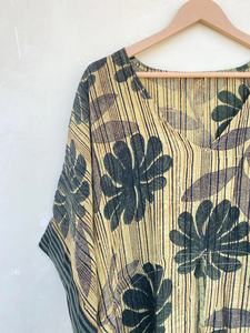 Transpirable indio suave seda Kaftan vestido bloque estampado caftán Maxi vestido playa cubrir vestido de maternidad - Product Image 2