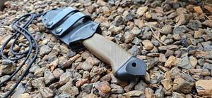 Cuchillo de caza Drop Point con hoja de acero de Damasco, mango de madera, filo recto, cambio rápido, grado industrial, SHARP POINT TRADES - Product Image 2