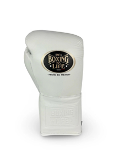 No Boxing No Life Gants de boxe MMA de haute qualité en cuir de vachette à lacets antidérapants avec sangle de poignet réglable pour adultes - Product Image 1