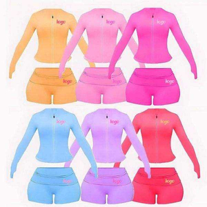 Women's Custom Logo Color Cotton Rib Tshirt Shorts <b>3</b> <b>Piece</b> <b>Set</b> for Spring Summer <b>Lounge</b> Wear Dupe Loungewear Top Manufacturers - Product Image 1