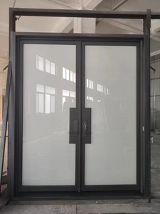 Porte d'entrée double en fer forgé de qualité supérieure KHP, design victorien luxueux, galvanisée, résistante à la rouille, fabriquée au Vietnam - Product Image 2