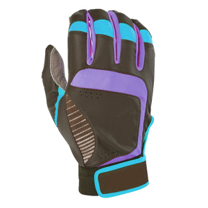 Gants de frappe en cuir unisexes pour adultes, violet, bleu, marron, rembourrés, pour jeunes, gants de sport de softball avec design et taille personnalisés - Product Image 4