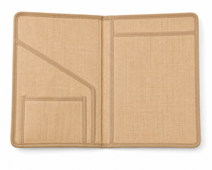Jute Business Case 9.5 x 6.8 x 0.4 Inch Striped Design Protective Cover for <b>Documents</b> and <b>Folder</b> - Product Image 4